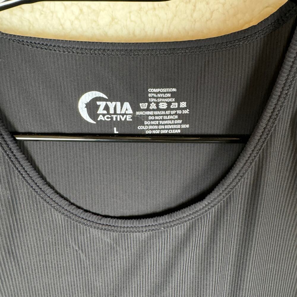 ZYIA Ribbed Tank Top Sleeveless Activewear Casual Fitness Yoga‎ Neutral Workout - Picture 2 of 5